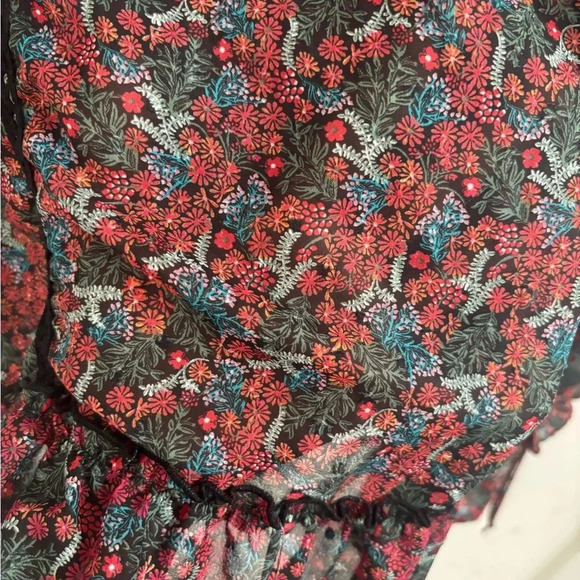 Matilda Jane Tunic Blouse Gypsy Sz XL Carol boho Floral Long Sleeves Peasant Top - Picture 6 of 7